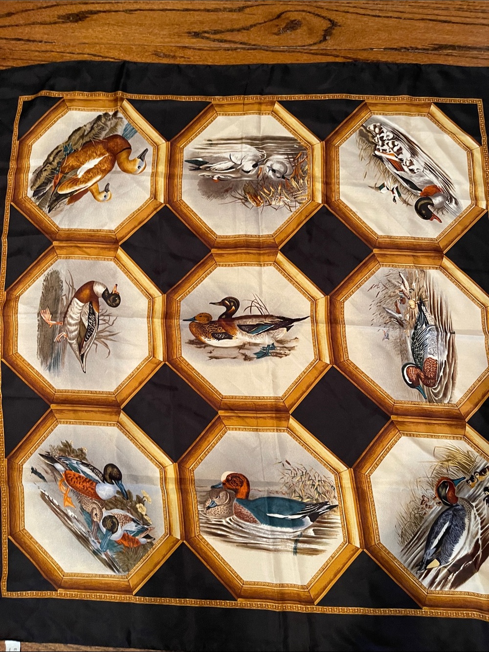Echo Black and Gold Framed Museum Print Scarf